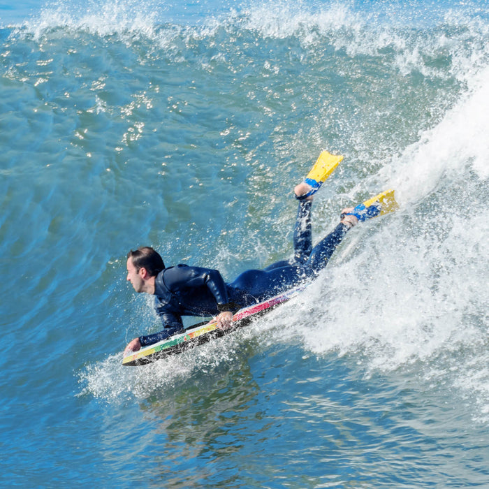 Costway 41\" Lightweight Body Board With Eps Core Xpe Deck Hdpe Bottom Crescent Tail Colorful
