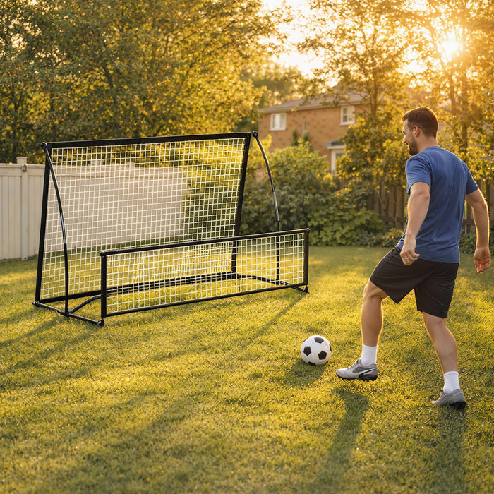Soozier 2-in-1 Portable Soccer Rebounder Net, Foldable Bounce Back Net