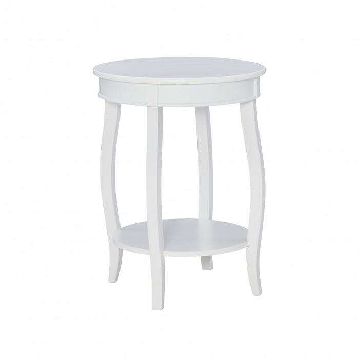 Rainbow Chairside Table - White