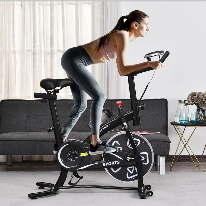 Soozier Exercise Bike, Stationary Bike with LCD Display