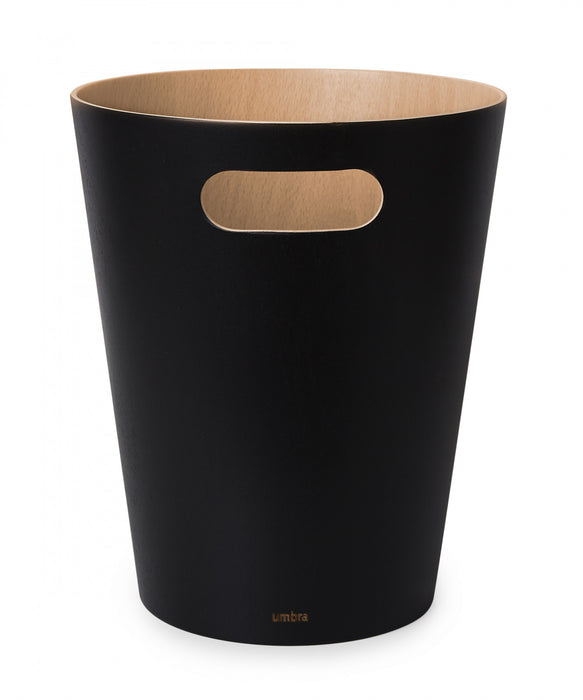 Umbra Woodrow Garbage Bin Trash Can - Black