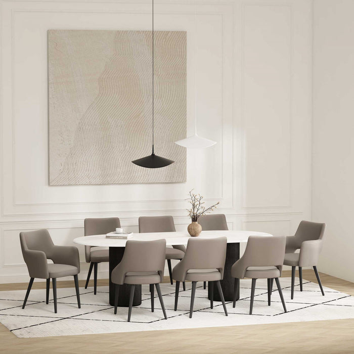 Tremont Modern 8-Piece Dining Chair Set in Taupe