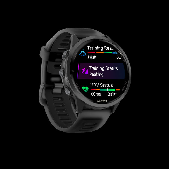 Garmin Forerunner 570 Smartwatch 47mm, Amoled, Slate Gray Aluminum, Black, Gps Fitness Tracker, Running, Triathlon, 11-day Battery