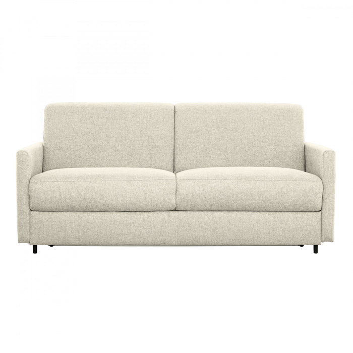 Brix 70 in. Textured Weave Euro Sofa Bed with Memory Foam Mattress - Beige