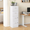 HOMCOM 4 Drawer File Cabinet Locking Filing Cabinet for A4 and Letter Size