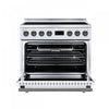 Forno Torino 36 Inch White Induction Range, 5.36 cu.ft - FFSIN0936-36WHT Electric Range | Cuisiniere a induction Torino 36 pouces blanche, 5,36 pi³ - FFSIN0936-36WHT