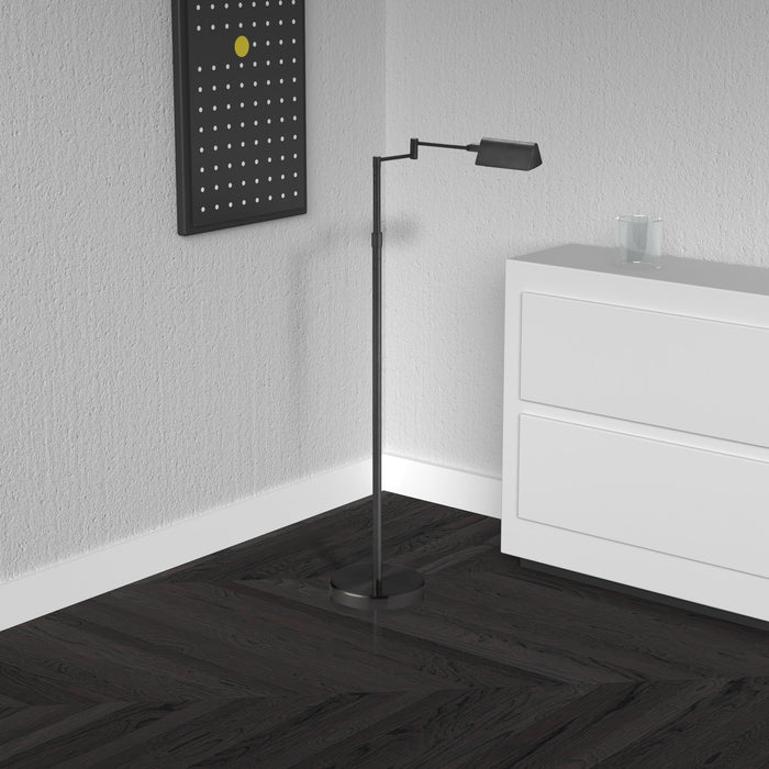 Dainolite LED Swing Arm Floor Lamp 9w Black Finish