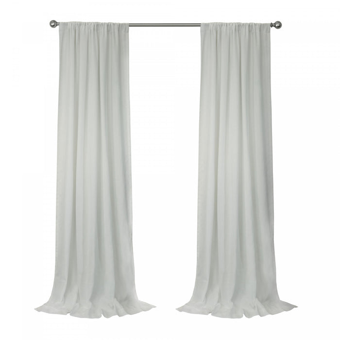 Habitat Sierra White Light Filtering Dual Header Curtain Panel - 52 x 63