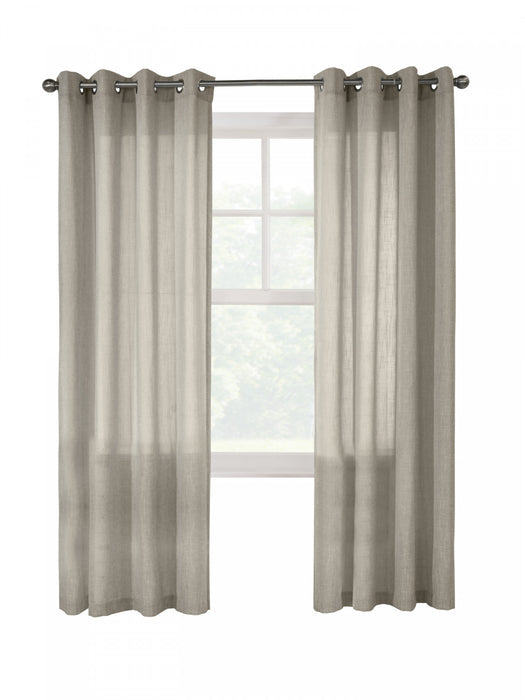 Habitat Limbourg Linen Light Filtering Grommet Curtain Panel - 52 x 95