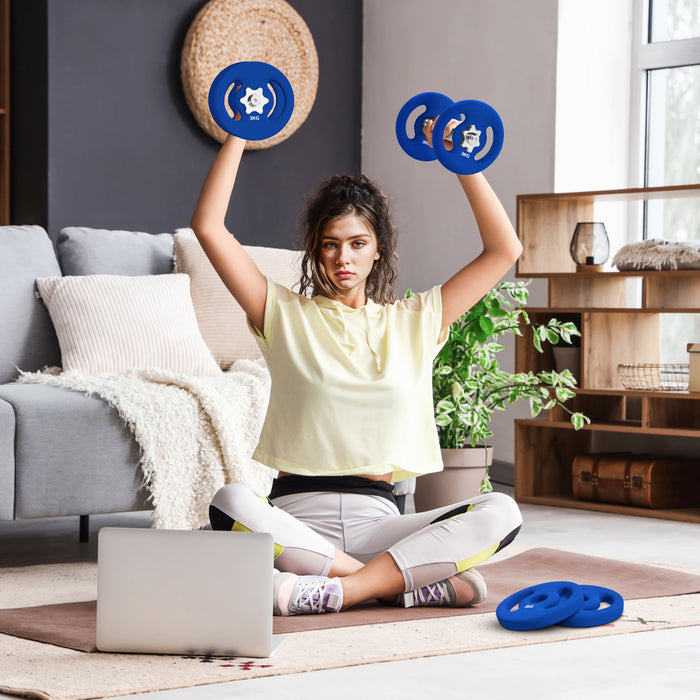 Soozier Standard Weights Plates With Easy-grip Handles, 2 X 6.6lbs