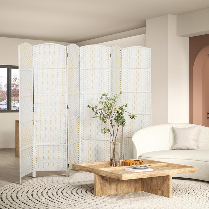HOMCOM 6 Panel Folding Room Divider Privacy Screen Indoor Home Decoration