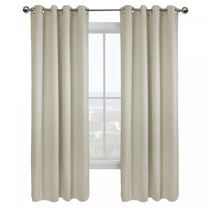Thermaplus Vigo Off-White Blackout Grommet Curtain Panel - 52 x 95