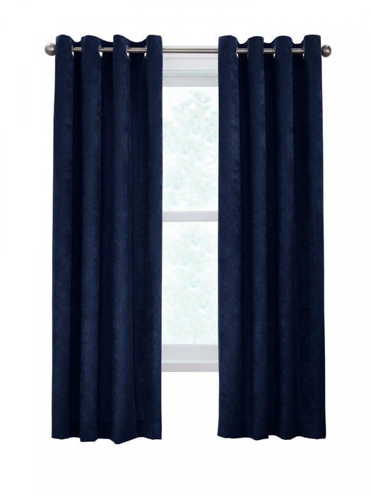 Habitat Festival Navy Light Filtering Grommet Curtain Panel - 52 x 95