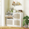 HOMCOM Narrow Shoe Cabinet with 4 Flip Drawers for Entryway Hallway White
