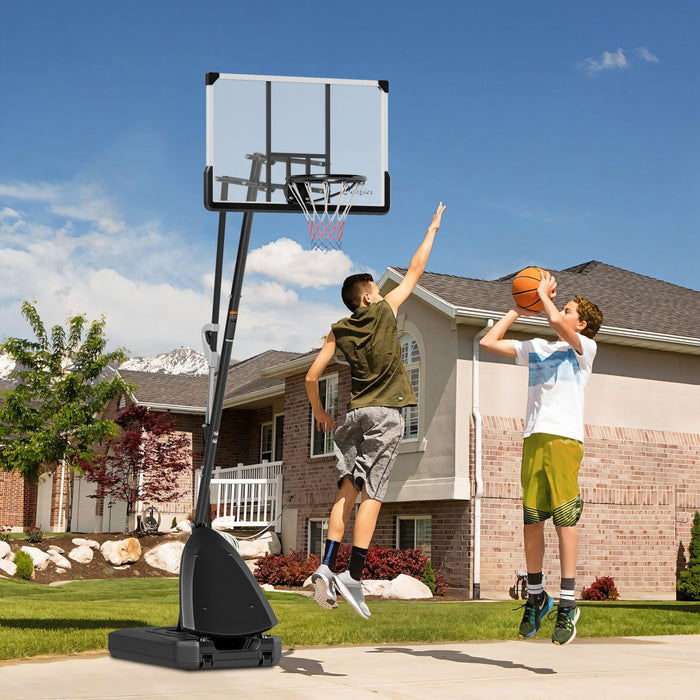 Soozier Portable Basketball Hoop Outdoor, 5-10' Adjustable Basketball Goal