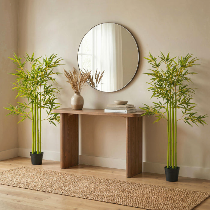 Outsunny 4' Artificial Bamboo Tree Set of 2, Fake Plant Indoor Decoration