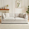 Flare Modern 83.5 Inch Flared Arms Sofa with High-Density Cushions, Beige | Flare Canape Moderne 83.5 po a Accoudoirs Evases et Coussin Haute Densite, Beige