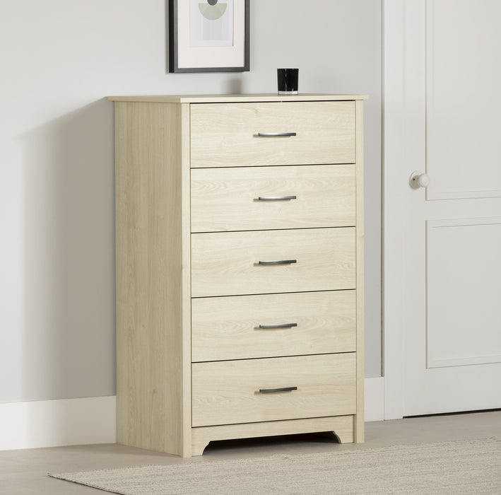 Fusion 5-drawer Chest - Bleached Oak 