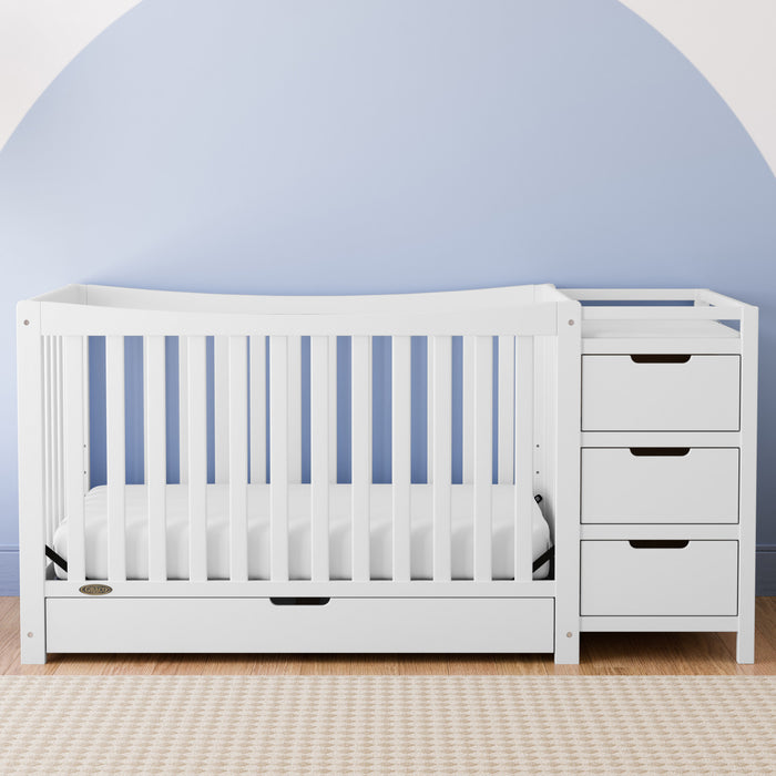 Graco Remi 4-in-1 Convertible Crib and Changer - White