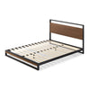 Suzanne Wood and Metal Platform Bed with Headboard - Full Size | Suzanne lit plateforme en bois et en métal avec tête de lit - Double