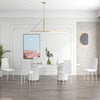 HOMCOM Modern Dining Chairs, Set of 6, PU Leather Upholstered Accent Chairs