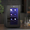 HOMCOM Freestanding Wine Cooler Refrigerator, 8 Bottle, Quiet Wine Fridge