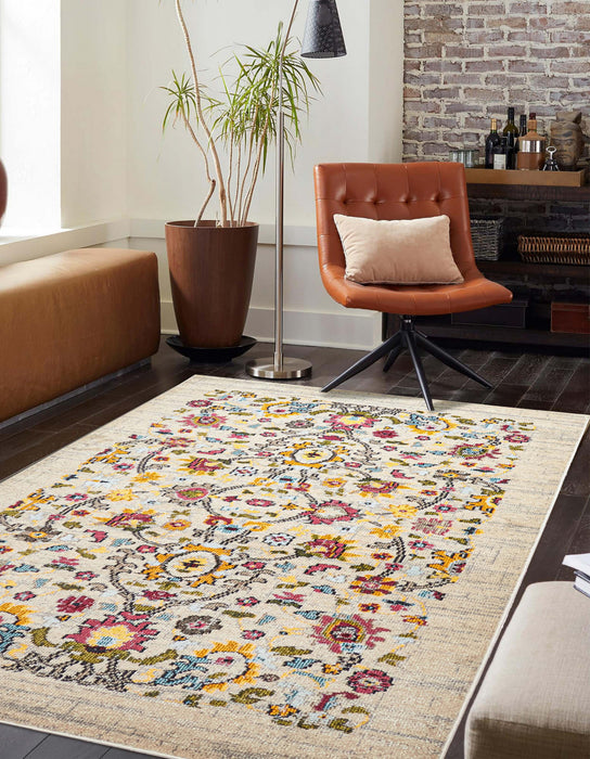 Rosa Ivory Rug 5'0\" x 8'0\"