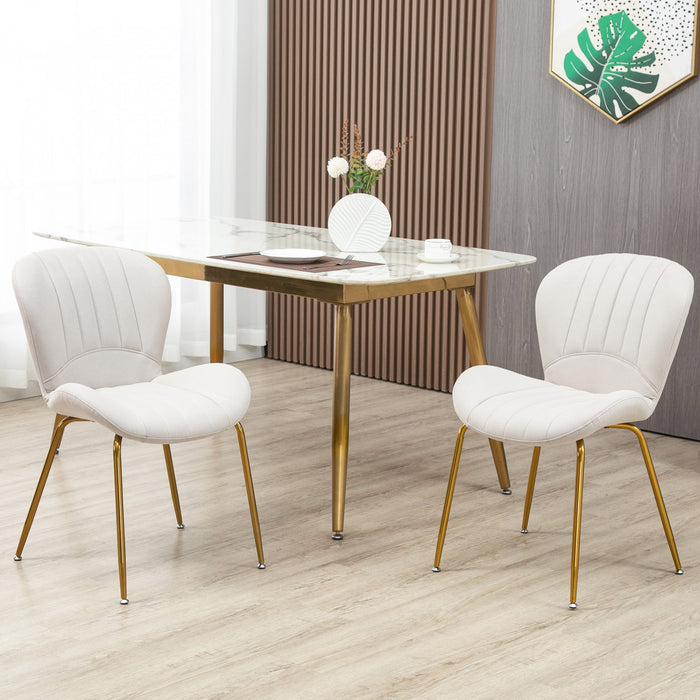 HOMCOM Dining Chairs Set of 2 with Cushioned Backrest