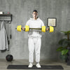 Soozier Dumbbell & Barbell Adjustable Set 66lbs Plate Bar Clamp Rod for Strength Training