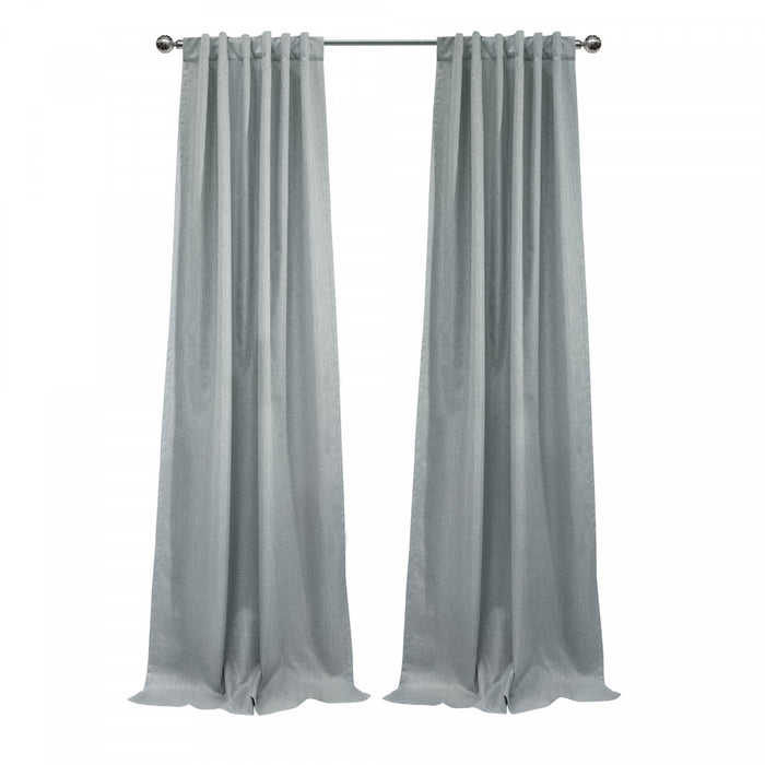 Thermaplus Denver Silver Blackout Dual Header Curtain Panel - 52 x 63