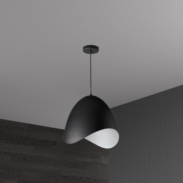 Dainolite Myra 1 Light Pendant Large Black Finish Lamp