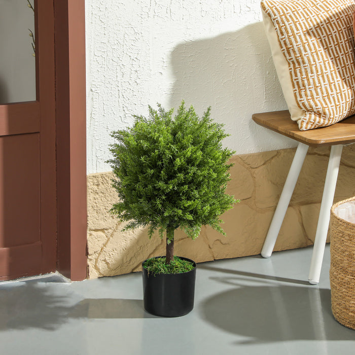 HOMCOM Decorative Artificial Plants, Fake Plants for Home, Green