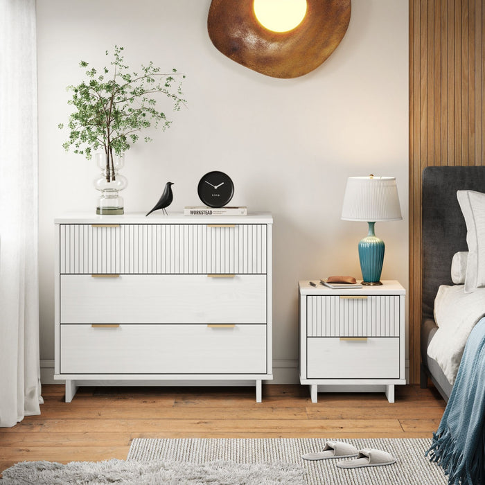 Granville Modern 2-Piece Dresser Set in White