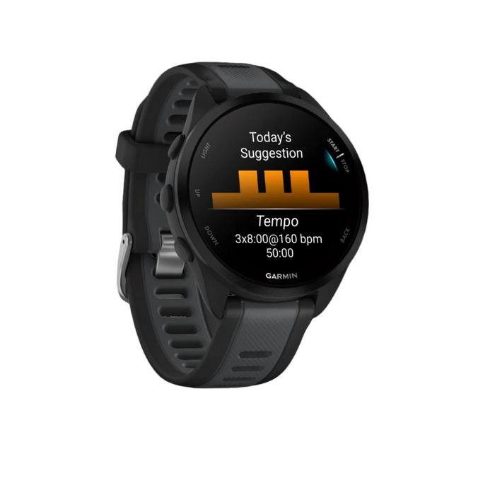 Garmin Forerunner® 165 Gps Smartwatch - Health Tracking With Amoled Display - Black/slate Gray