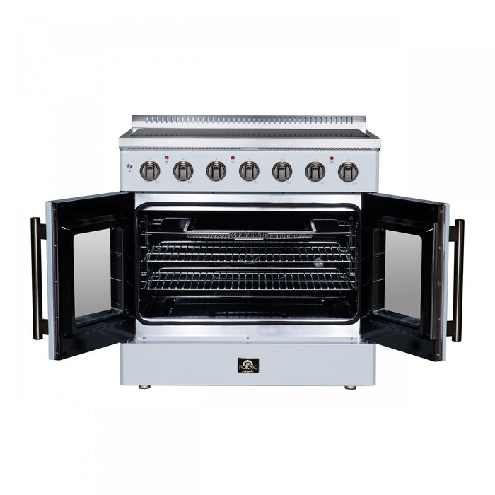 Galiano 36 Inch French Door Electric Range, 5 radiant burners, 5.36 cu.ft., White - FFSEL6917-36WHT
