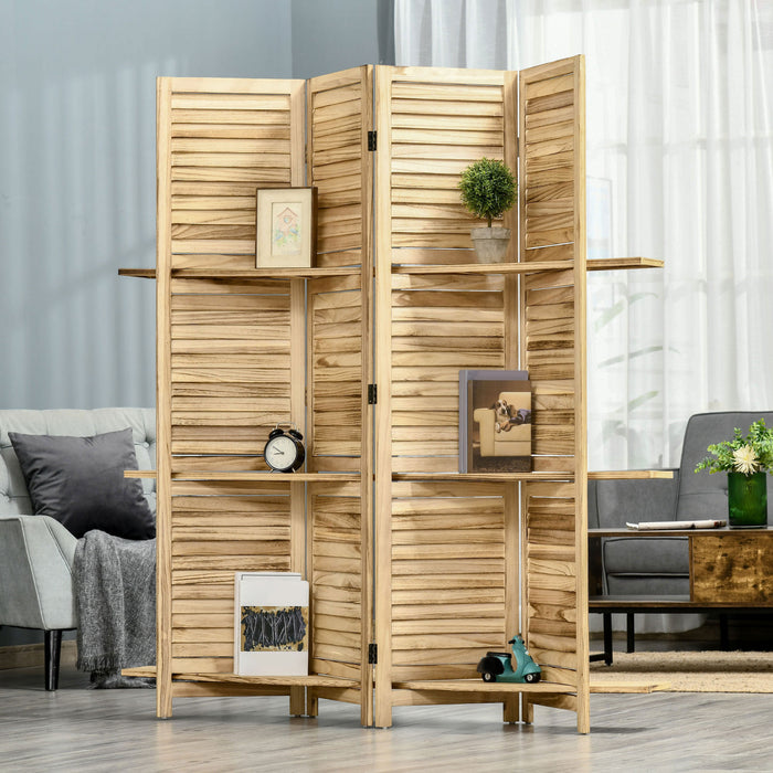 Homcom 4 Panel Room Divider, Portable Privacy Screen