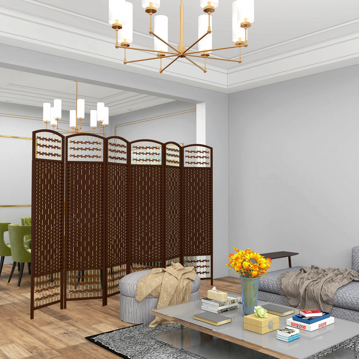 Homcom 6 Panel Folding Room Divider 5.6 Ft Privacy Screen