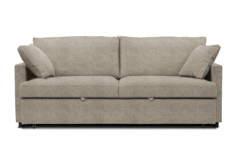 Sleeper Sofa, 78\" Length, Convertible Sofa Bed, Light Beige Fabric Sleeper Sofa