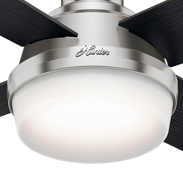 Dempsey Low Profile Ceiling Fan with Light Fixture - Grey