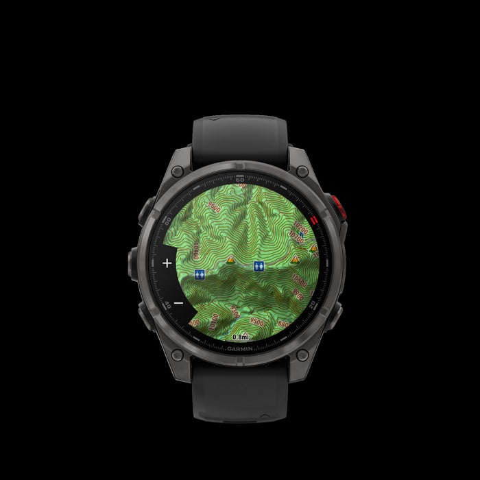 Garmin Fenix 8 Pro 47mm Carbon Multisport Smartwatch - Fitness Tracker, AMOLED Sapphire Display, LTE/Satellite Connectivity, Health Metrics, Voice Calls