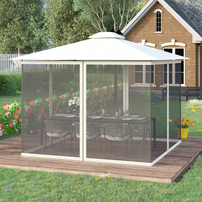 Outsunny 10' x 13' Gazebo Replacement Mosquito Netting Screen Walls