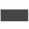 Outsunny Retractable Side Awning, Outdoor Privacy Screen, Dark Grey