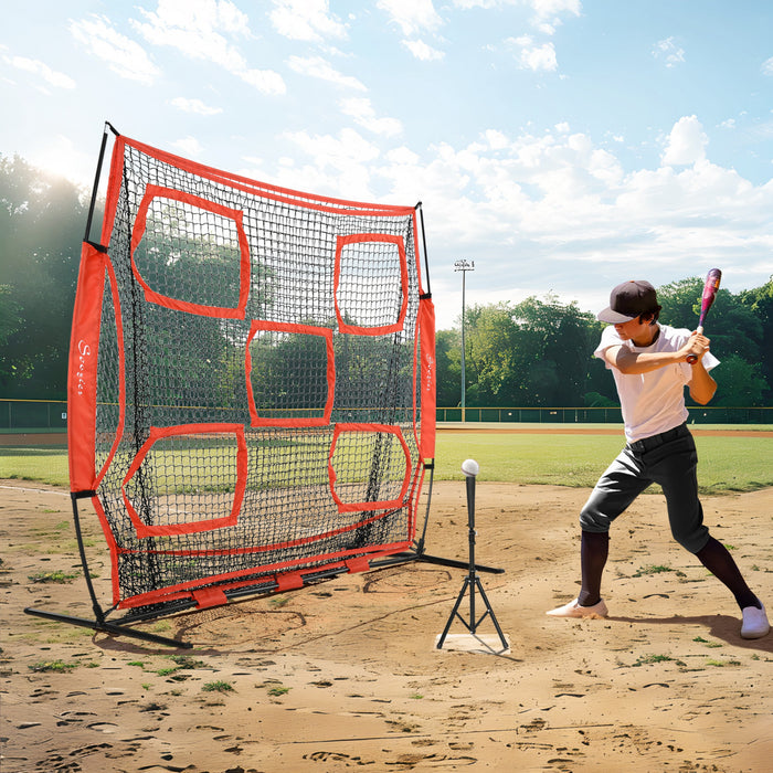 Soozier 6' X 6' Baseball Net, Hitting Pitching Practice Net With Carry Bag