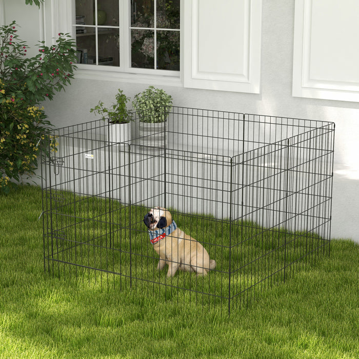 PawHut Dog Playpen Puppy Play Pen, 8 Panels Pet Exercise Fences for Outside Indoor, 36\"H