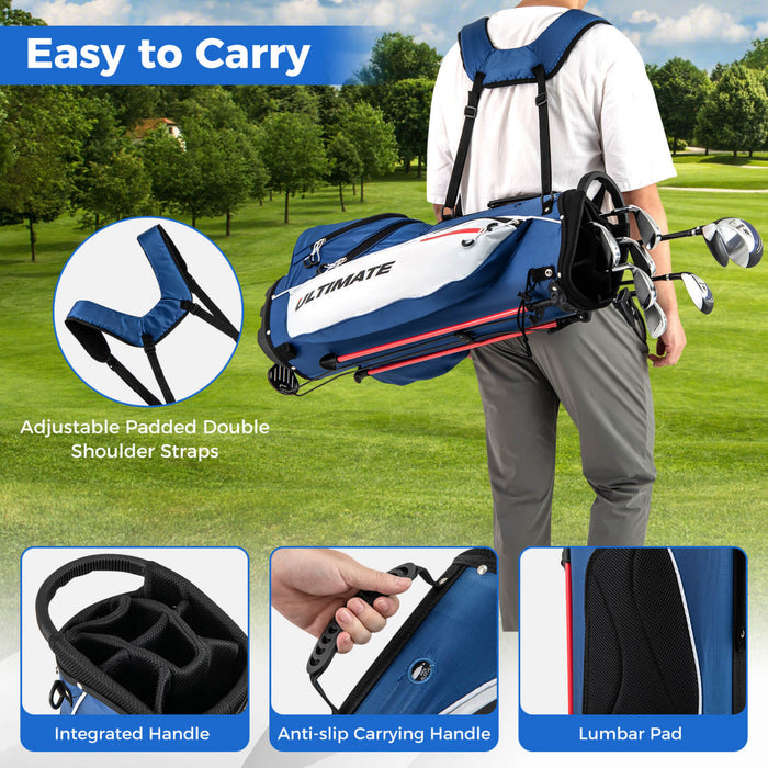 Costway Men's Complete Golf Clubs Package Set 10 Pieces Includes Alloy Driver