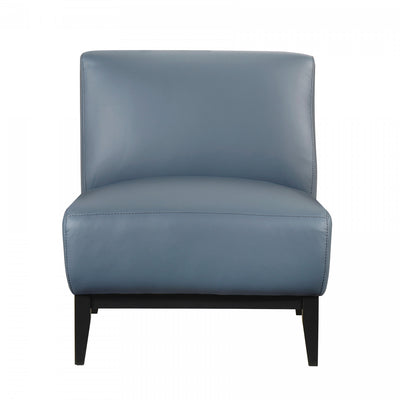 Murdock Accent Chair Blue Leather | Fauteuil D'appoint Murdock En Cuir Bleu