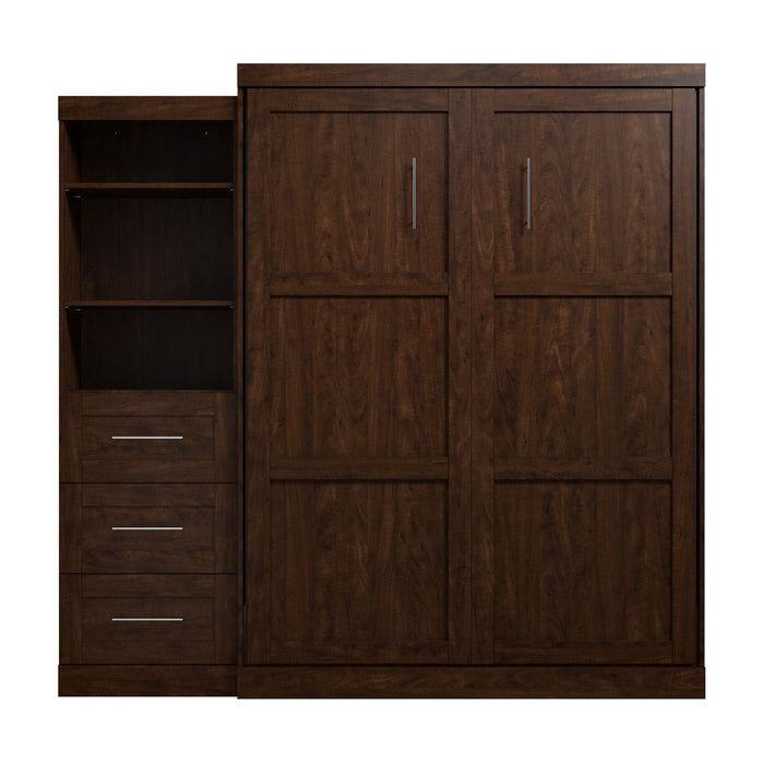 Bestar Pur Queen Murphy Bed and Storage Unit with Drawers 90-Inch Wall Bed