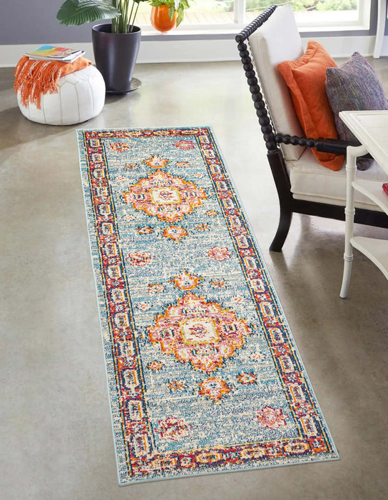 Lotus Blue Rug 2'8\" x 8'2\"