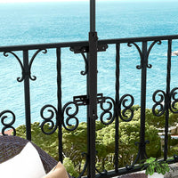 Outsunny Patio Umbrella Holder, Adjustable Deck Mount Bracket For Railing