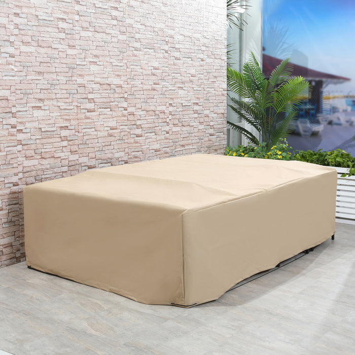 Outsunny 97\" X 65\" X 26\" Outdoor Patio Furniture Cover, Waterproof, Beige